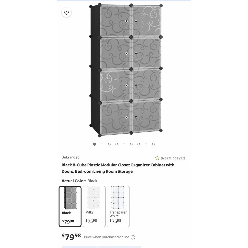 Cube Storage 8-Cube Closet Organizer Storage Shelves Cubes Organizer DIY Closet